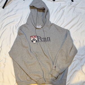 Champion Gray Hoodie with Penn Logo